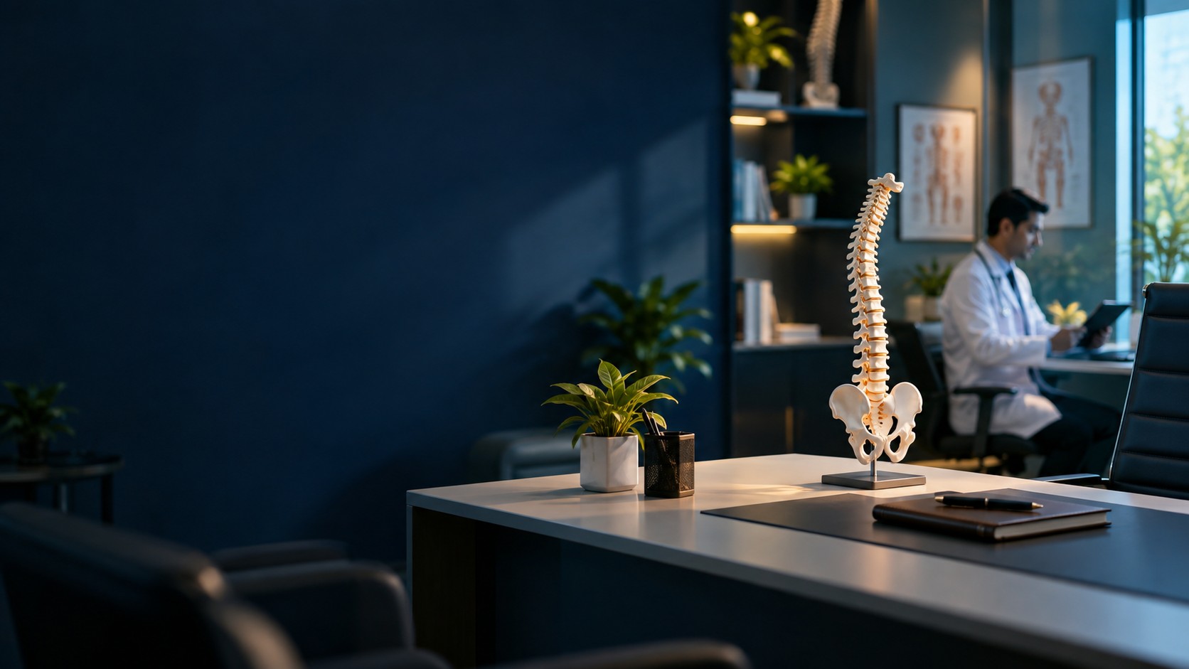 Modern consultation room at India Spine Clinic
