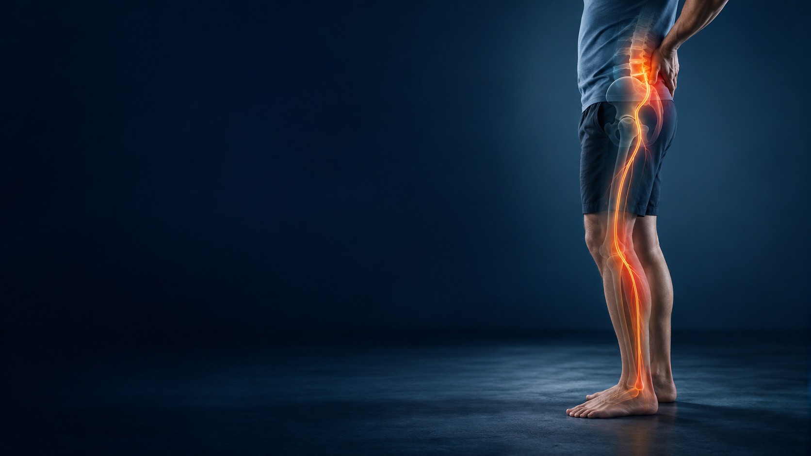Sciatic nerve pain illustration