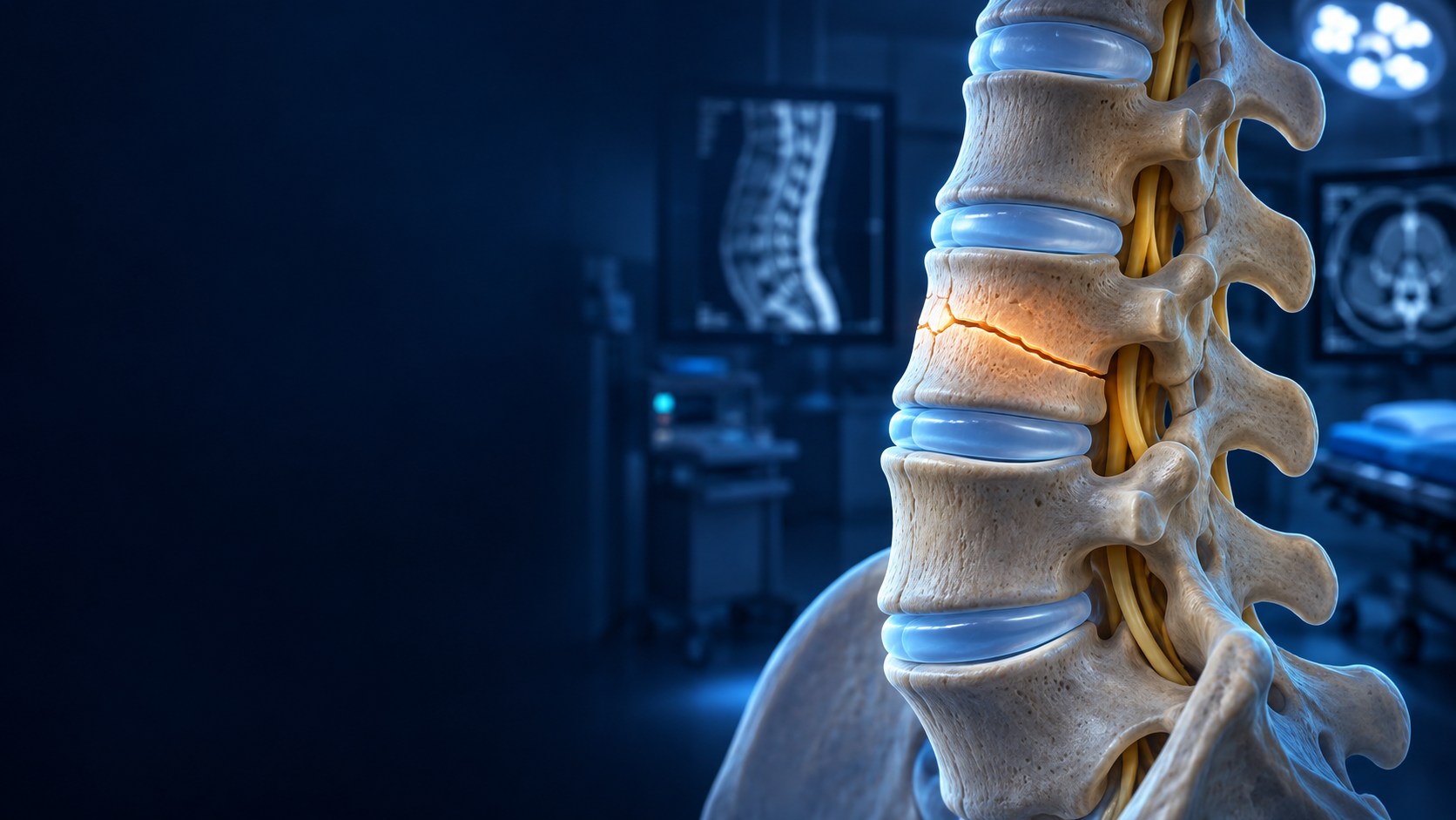 Spine trauma diagnostic anatomy illustration